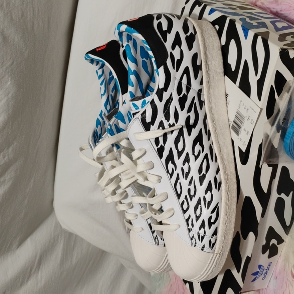 SALE! New Adidas Super Star 80's WC Black/White Shoes W Box Sz.10.5 2014 (E-2) - Picture 2 of 12